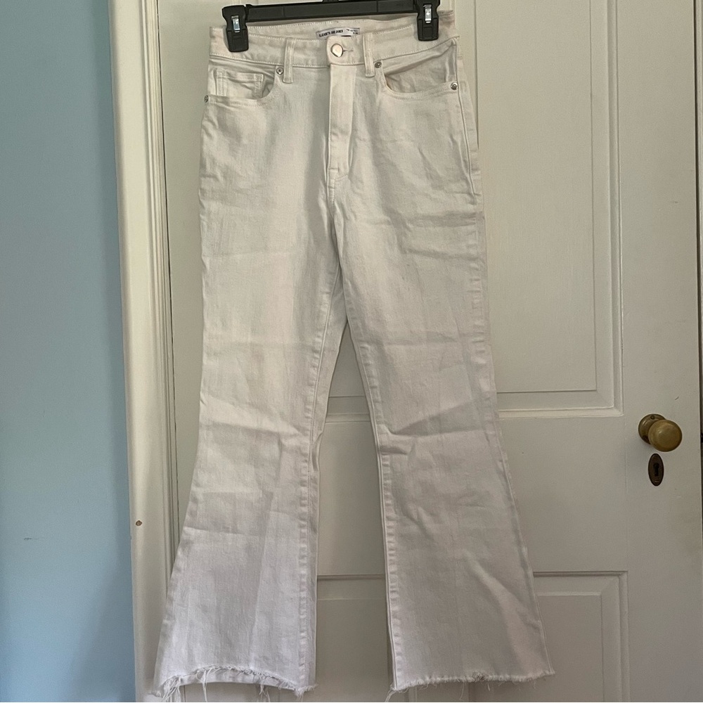 Elizabeth & James Women’s High-Rise Flare White Jeans